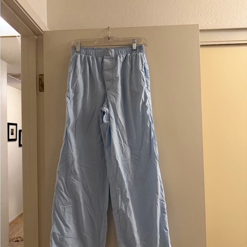 SKIMS Light Blue Wide-Leg Lounge popin bottoms